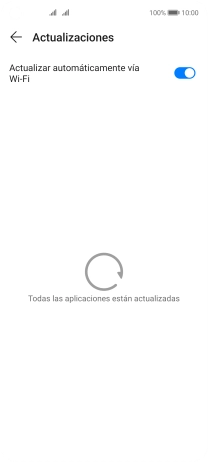 Para activar la actualización automática de apps a través de wifi, pulsa el indicador junto a Para activar la actualización automática de apps a través de wifi, pulsa el indicador junto a