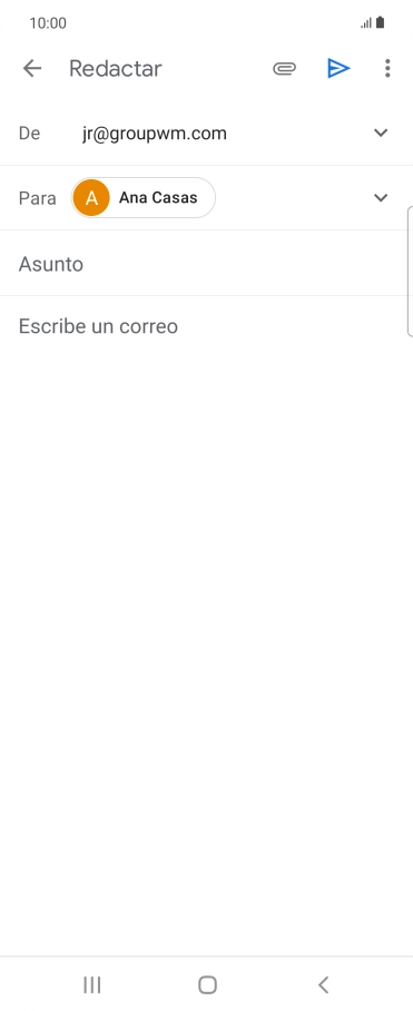 Pulsa Asunto e introduce el asunto deseado. Pulsa Asunto e introduce el asunto deseado.