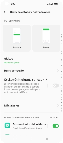 Pulsa el indicador junto a las apps deseadas para activar o desactivar la función. Pulsa el indicador junto a las apps deseadas para activar o desactivar la función.