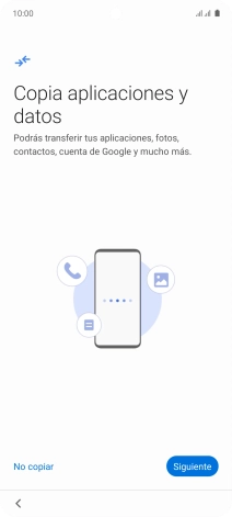 Puedes transferir el contenido de otro teléfono cuando activas tu teléfono por primera vez y cuando lo has restablecido. Cuando aparezca en la pantalla del teléfono esta imagen, ya está listo para la transmisión del contenido del otro teléfono. Puedes transferir el contenido de otro teléfono cuando activas tu teléfono por primera vez y cuando lo has restablecido. Cuando aparezca en la pantalla del teléfono esta imagen, ya está listo para la transmisión del contenido del otro teléfono.