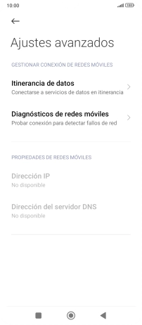 Pulsa Itinerancia de datos. Pulsa Itinerancia de datos.