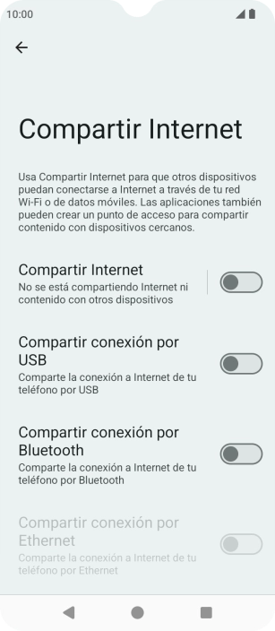 Pulsa Compartir Internet. Pulsa Compartir Internet.