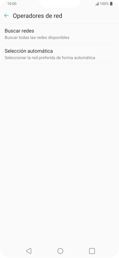 Si quieres seleccionar la red de forma manual, pulsa Buscar redes y espera un momento mientras el teléfono está buscando las redes disponibles.