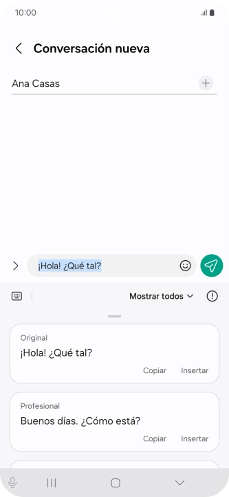 Pulsa la lista desplegable. Pulsa la lista desplegable.