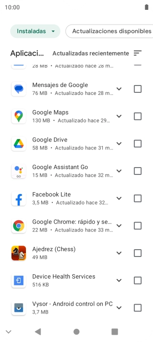 Pulsa la app deseada. Pulsa la app deseada.