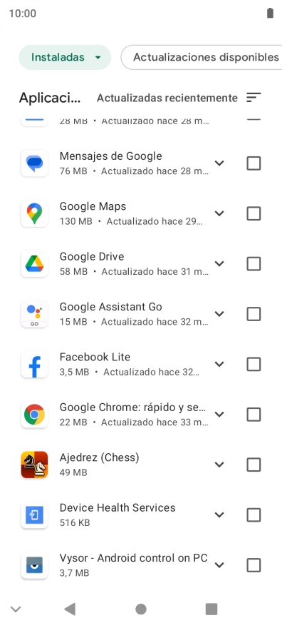Pulsa la app deseada. Pulsa la app deseada.