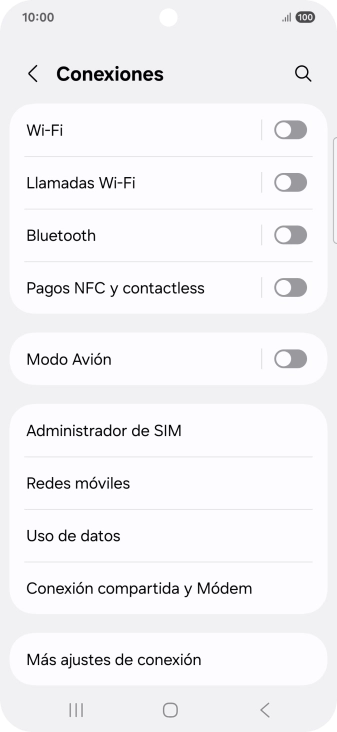 Pulsa Redes móviles. Pulsa Redes móviles.