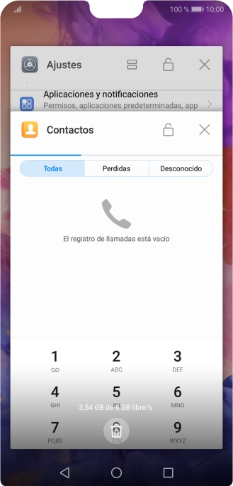 Para cerrar una sola aplicación en ejecución, desliza el dedo hacia la derecha sobre la aplicación deseada. Para cerrar una sola aplicación en ejecución, desliza el dedo hacia la derecha sobre la aplicación deseada.