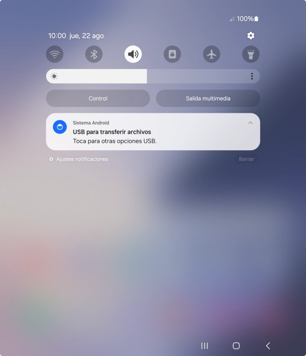 Pulsa Toca para otras opciones USB.. Pulsa Toca para otras opciones USB..