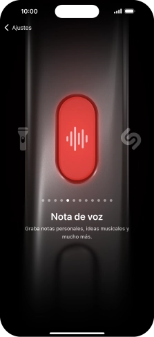 Desliza el dedo hacia la derecha o hacia la izquierda por la pantalla para seleccionar la función deseada. Desliza el dedo hacia la derecha o hacia la izquierda por la pantalla para seleccionar la función deseada.