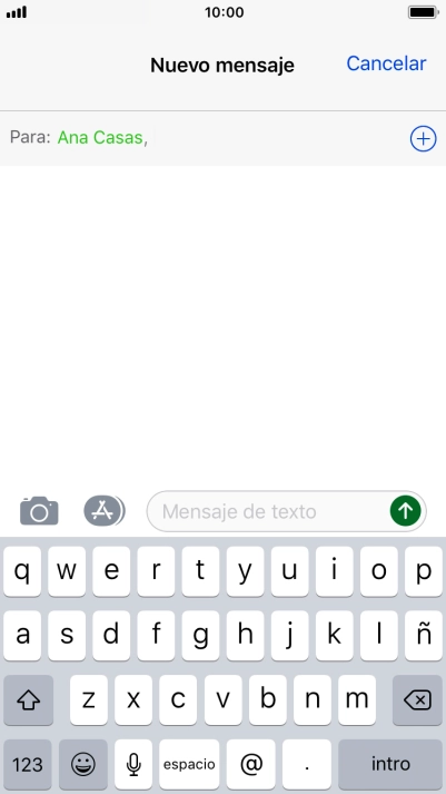 Pulsa en el campo de escritura y escribe el texto del mensaje corto. Pulsa en el campo de escritura y escribe el texto del mensaje corto.