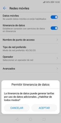 Si activas la función, pulsa ACEPTAR. Si activas la función, pulsa ACEPTAR.