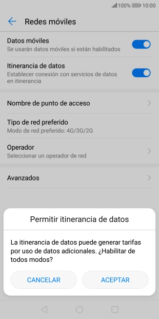 Si activas la función, pulsa ACEPTAR. Si activas la función, pulsa ACEPTAR.