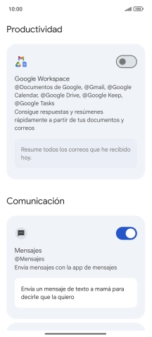Pulsa el indicador junto a la extensión deseada para activar la función. Pulsa el indicador junto a la extensión deseada para activar la función.