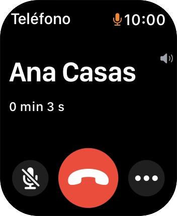 Pulsa el icono de finalizar llamada. Pulsa el icono de finalizar llamada.
