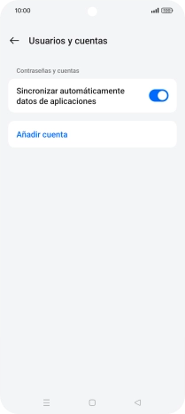 Pulsa Añadir cuenta. Pulsa Añadir cuenta.