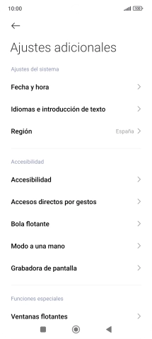 Pulsa Fecha y hora.
