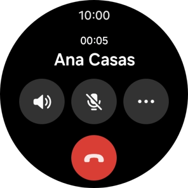 Pulsa el icono de finalizar llamada. Pulsa el icono de finalizar llamada.