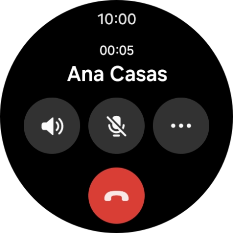 Pulsa el icono de finalizar llamada. Pulsa el icono de finalizar llamada.