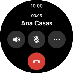 Pulsa el icono de finalizar llamada. Pulsa el icono de finalizar llamada.