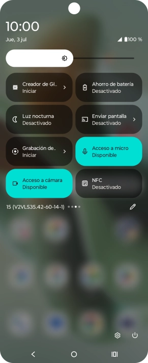 Pulsa el icono de modo de ahorro de energía para activar o desactivar la función. Pulsa el icono de modo de ahorro de energía para activar o desactivar la función.