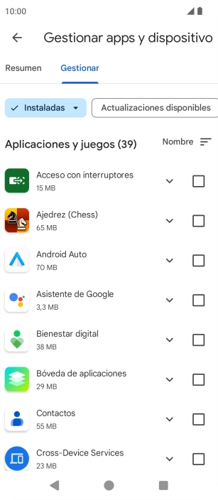 Pulsa la app deseada. Pulsa la app deseada.