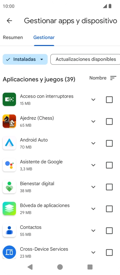 Pulsa la app deseada. Pulsa la app deseada.
