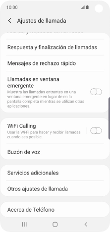 Pulsa Servicios adicionales. Pulsa Servicios adicionales.