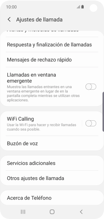 Pulsa Servicios adicionales. Pulsa Servicios adicionales.