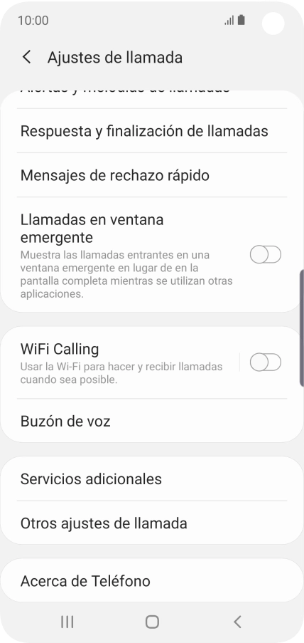 Pulsa Servicios adicionales. Pulsa Servicios adicionales.