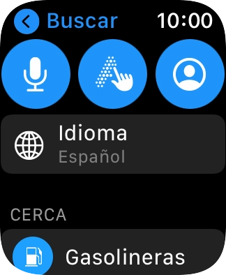 Pulsa el icono de micrófono para activar la función de entrada vocal. Pulsa el icono de micrófono para activar la función de entrada vocal.