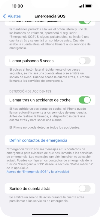 Pulsa el indicador junto a Pulsa el indicador junto a