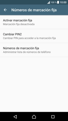 Pulsa Números de marcación fija.