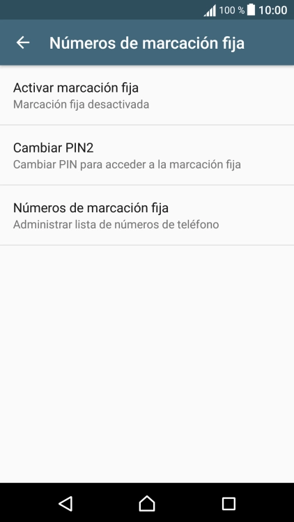 Pulsa Números de marcación fija.