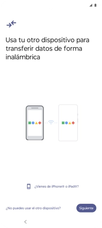 Sigue las indicaciones de la pantalla para transferir contenido desde otro teléfono. Sigue las indicaciones de la pantalla para transferir contenido desde otro teléfono.