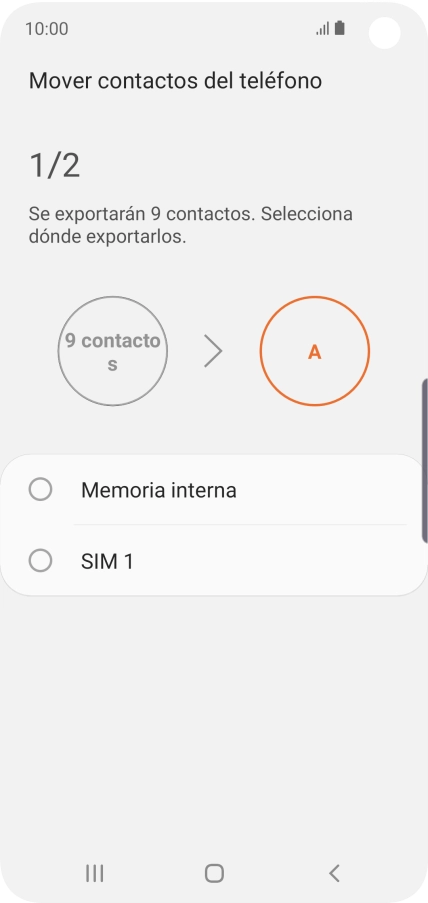 Pulsa el nombre de la tarjeta SIM.