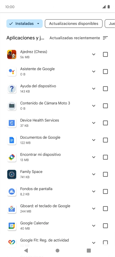 Pulsa la app deseada.