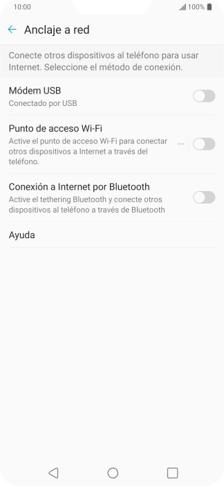 Pulsa Punto de acceso Wi-Fi. Pulsa Punto de acceso Wi-Fi.
