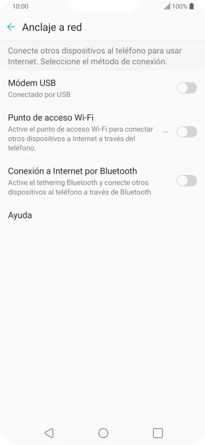 Pulsa Punto de acceso Wi-Fi. Pulsa Punto de acceso Wi-Fi.
