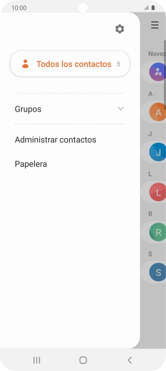 Pulsa Administrar contactos. Pulsa Administrar contactos.