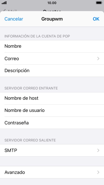 Pulsa SMTP.