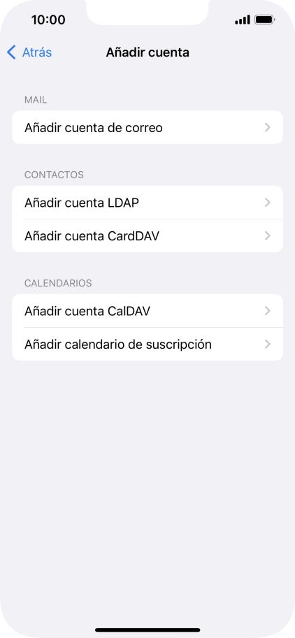 Pulsa Añadir cuenta de correo. Pulsa Añadir cuenta de correo.