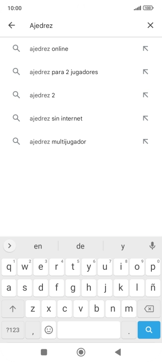 Introduce el nombre del tema o de la app y pulsa el icono de búsqueda. Introduce el nombre del tema o de la app y pulsa el icono de búsqueda.