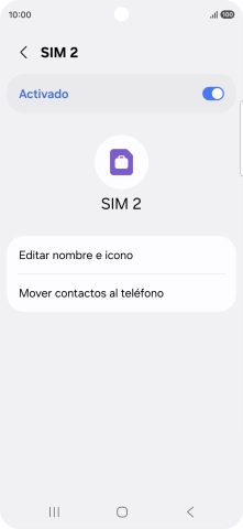 Pulsa el indicador para activar o desactivar el uso de la línea móvil (SIM). Pulsa el indicador para activar o desactivar el uso de la línea móvil (SIM).