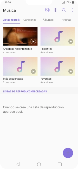 Pulsa una categoría y desplázate al archivo de música deseado. Pulsa una categoría y desplázate al archivo de música deseado.