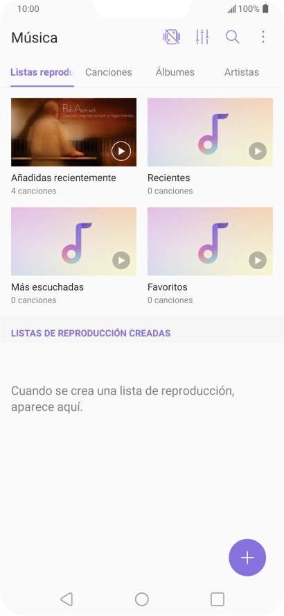 Pulsa una categoría y desplázate al archivo de música deseado. Pulsa una categoría y desplázate al archivo de música deseado.