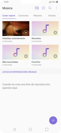 Pulsa una categoría y desplázate al archivo de música deseado. Pulsa una categoría y desplázate al archivo de música deseado.
