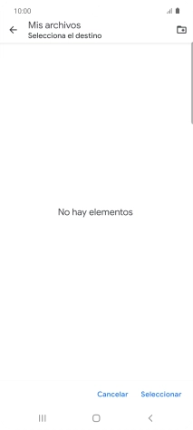 Si deseas crear una nueva carpeta, pulsa el icono de nueva carpeta y sigue las indicaciones de la pantalla para crearla. Si deseas crear una nueva carpeta, pulsa el icono de nueva carpeta y sigue las indicaciones de la pantalla para crearla.