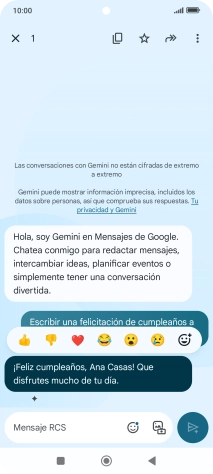 Pulsa la propuesta de texto de Gemini durante unos instantes. Sigue las indicaciones de la pantalla para utilizar el texto propuesto. Pulsa la propuesta de texto de Gemini durante unos instantes. Sigue las indicaciones de la pantalla para utilizar el texto propuesto.
