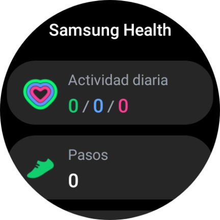 Bajo Actividad diaria puedes ver cuánto has avanzado con tus objetivos de la actividad diaria. Bajo Actividad diaria puedes ver cuánto has avanzado con tus objetivos de la actividad diaria.